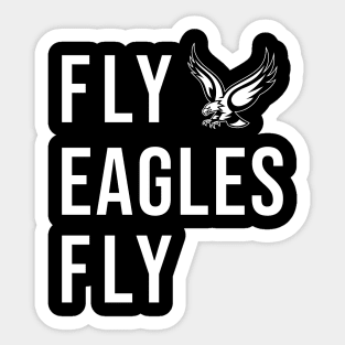 Fly Eagles Fly Vintage Flying Bird Inspirational Hawk Fan Sticker